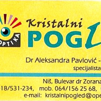 Optika PR "Kristalni pogled" Niš (naočare, stakla)